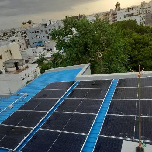 Rooftop solar panels on a customer home